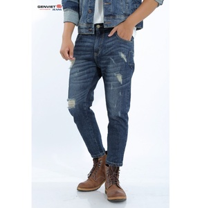 Quần Dài Jeans Xước Rách Phá Cách