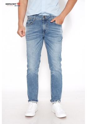 Quần Dài Jeans Côn Wash Nhẹ