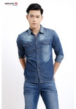 Áo Sơmi Denim Dài Tay WashOut