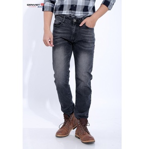  Quần Dài Jeans Côn Wash Out Nhẹ