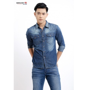 Áo Sơmi Denim Dài Tay WashOut