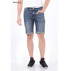 Quần Ngố Jeans Wash-Out Gấp Gối